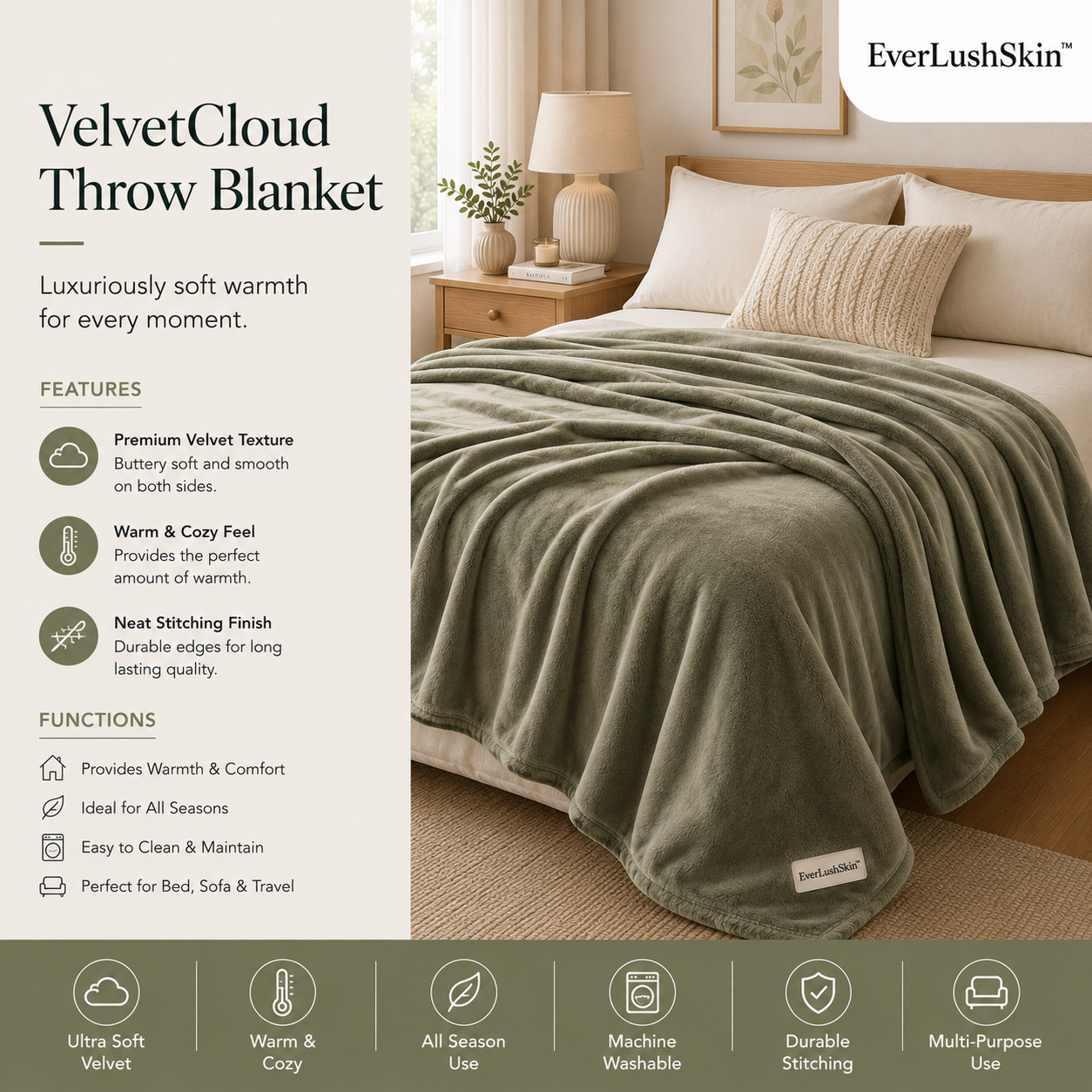 VelvetCloud Throw Blanket